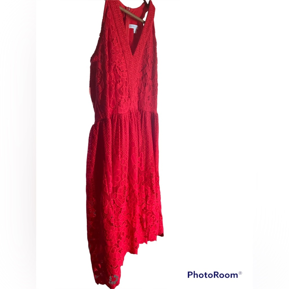 New York and Company red lace dress size 4 - Picture 5 of 7
